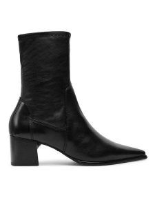 Vagabond Shoemakers Botki Giselle 5654-202-20 Czarny. Czarne botki Vagabond Shoemakers, bez wzorów, ze skóry, bez obcasa, na słupku, bez zapięcia. Za 519,99 zł.