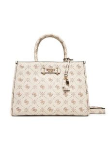 Guess Torebka Silia HWGP98 90220 Écru. Kuferki Guess, z aplikacjami, ze skóry, bez dodatków. Za 579,99 zł.