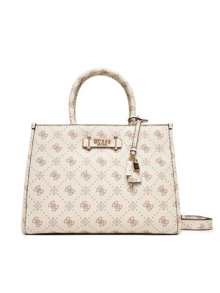 Guess Torebka Silia HWGP98 90220 Écru. Kuferki Guess, z aplikacjami, ze skóry, bez dodatków. Za 379,99 zł.