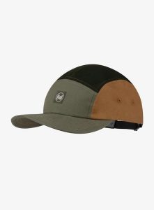 Czapka z daszkiem Buff 5 Panel Venture Cap - allvin khaki. Zielone czapki Buff, bez wzorów, z bawełny, klasyczne. Za 129,99 zł.
