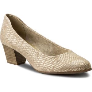 Półbuty TAMARIS - 1-22302-20 Beige Struct. 467. Czółenka marki Tamaris. W wyprzedaży za 189,00 zł.