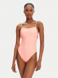 Billabong Strój kąpielowy Tanlines Eva One Piece EBJX100111 Koralowy. Pomarańczowe stroje jednoczęściowe Billabong, bez wzorów, z syntetyku. Za 239,99 zł.