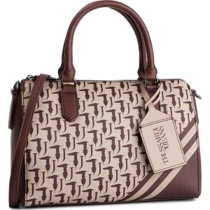 Torebka TRUSSARDI JEANS - New Vaniglia Satchel 75B00756 B683. Brązowe torebki klasyczne marki Trussardi Jeans, z jeansu. Za 639,00 zł.