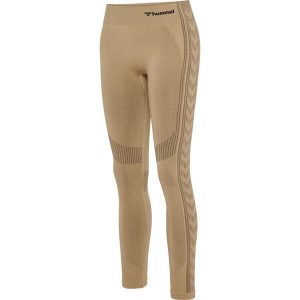 Damskie legginsy mid-rise Hummel Shaping. Brązowe legginsy Hummel, bez wzorów, z materiału. Za 171,50 zł.