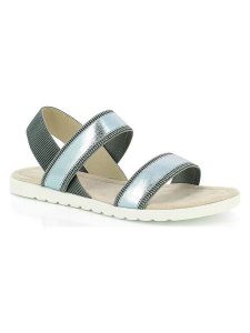 Kimberfeel Sandały "Harbour" w kolorze ciemnozielono-turkusowym rozmiar: 36. Zielone sandały Kimberfeel, bez wzorów, z otwartym noskiem, bez obcasa, bez zapięcia. Za 130,99 zł.