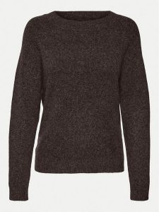 Vero Moda Sweter Doffy 10201022 Brązowy Regular Fit. Brązowe swetry klasyczne Vero Moda, m, z syntetyku, bez kołnierzyka. Za 89,99 zł.