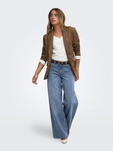 JDY Dżinsy "Ruby" - Wide Leg fit - w kolorze niebieskim rozmiar: S/L32. Niebieskie jeansy JDY, z aplikacjami, ze skóry. Za 154,95 zł.