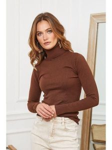 Joséfine Golf "Buviol" w kolorze brązowym rozmiar: M. Brązowe golfy Joséfine, bez wzorów. Za 171,68 zł.