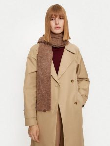 Vero Moda Szalik 10313639 Brązowy. Brązowe rękawiczki Vero Moda, bez wzorów, z materiału. Za 99,99 zł.