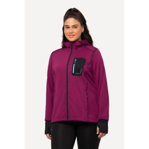 Damskie Bluza HYPRAR odblaskowy nadruk kaptur otwór na kciuk. Czerwone bluzy Ulla Popken, plus size, bez wzorów, z elastanu, bez kaptura. W wyprzedaży za 311,99 zł.