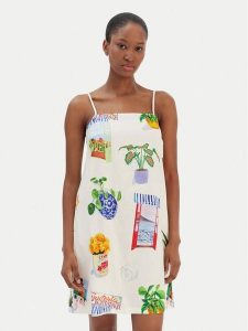 Seafolly Sukienka letnia La Boca 55652-DR Écru Regular Fit. Sukienki Seafolly, na lato, m, bez wzorów, z bawełny, bez kołnierzyka, bez ramiączek. Za 509,99 zł.