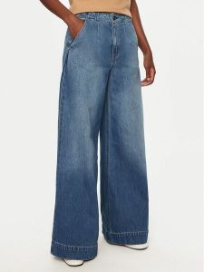 BOSS Jeansy Zehyrus 50528820 Niebieski Wide Leg. Niebieskie jeansy Boss, bez wzorów, z bawełny. Za 649,99 zł.