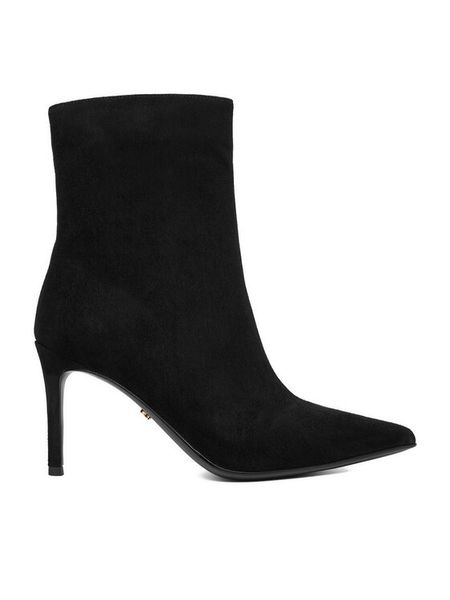 Gino Rossi Botki EO-LIDO-GLC6306-6320-4 Czarny. Czarne botki Gino Rossi, bez wzorów, ze skóry, bez obcasa, na szpilce, bez zapięcia. Za 339,99 zł.