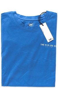 LEE T SHIRT DAMSKI LONG T CITY BLUE L42LEQ32 112109387. Niebieskie t-shirty Lee, l, bez wzorów, bez kołnierzyka, bez ramiączek. Za 69,99 zł.