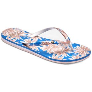 Japonki plażowe damskie ROXY Portofino III. Niebieskie klapki Roxy, bez wzorów, z gumy, bez obcasa. Za 59,99 zł.