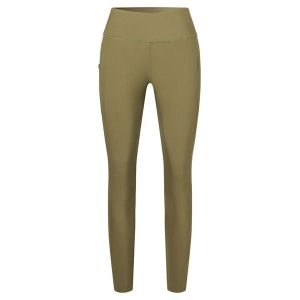 Damskie zimowe legginsy trekkingowe Moria. Zielone legginsy Regatta, bez wzorów, z podwyższonym stanem. Za 169,00 zł.