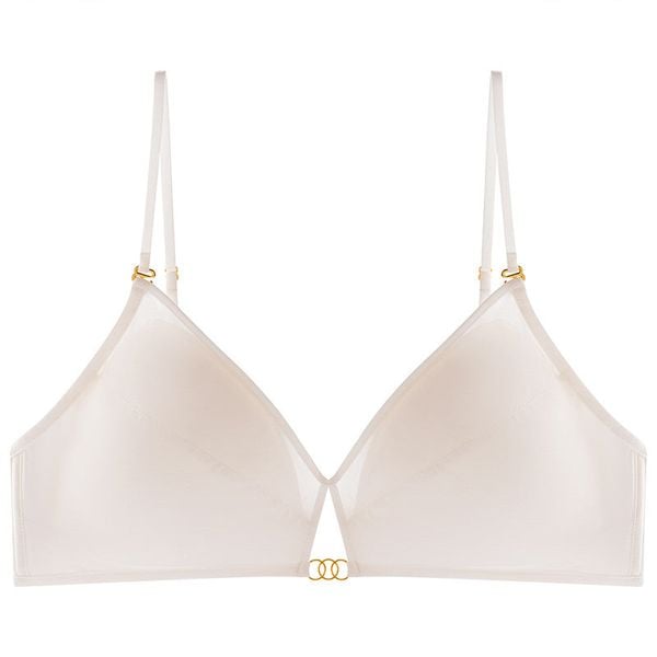 Biustonosz z miękkimi wkładkami do codziennego użytku Ayumu. Brązowe biustonosze Intica, bez wzorów, z materiału. Za 149,00 zł.