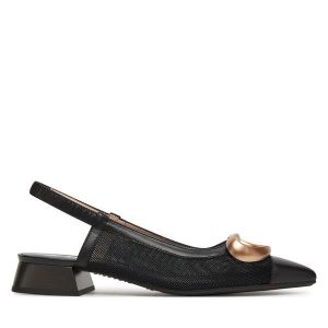 Czółenka Hispanitas. Czarne czółenka Hispanitas, bez wzorów, bez obcasa, bez zapięcia. Za 389,99 zł.