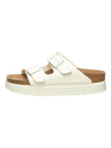 Papillio Klapki "Arizona Grooved" w kolorze białym rozmiar: 40. Białe klapki Papillio, bez wzorów, z otwartym noskiem, bez obcasa. Za 227,95 zł.