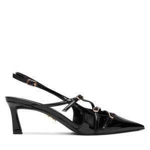 Czółenka Steve Madden. Czarne czółenka Steve Madden, bez wzorów, bez obcasa, bez zapięcia. Za 409,99 zł.