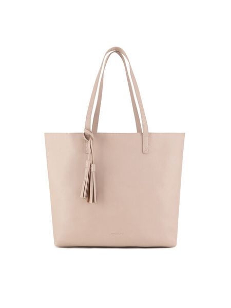 JENNY Torebka JNY-M-009-07 Beżowy. Brązowe shopper bag Jenny, bez wzorów, z tworzywa sztucznego, bez dodatków. Za 159,99 zł.