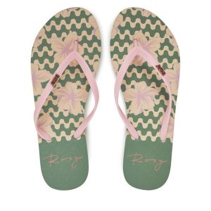 Japonki Roxy. Czerwone kalosze Roxy, bez wzorów. Za 49,99 zł.