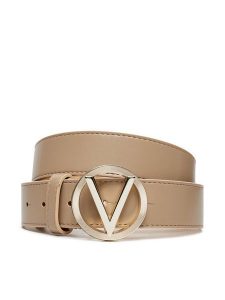 Valentino Pasek Damski Hampton VCS7VQ03NAP Beżowy. Brązowe paski Valentino, bez wzorów, ze skóry. Za 159,99 zł.