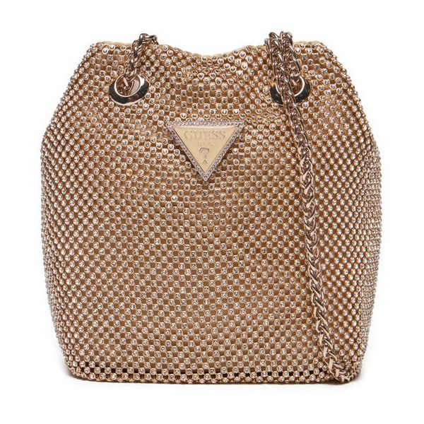 Torebka Guess. Żółte torebki klasyczne Guess, z aplikacjami, bez dodatków. Za 439,99 zł.