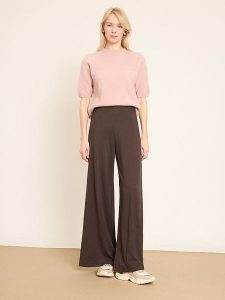 BGN Spodnie w kolorze brązowym rozmiar: 34. Brązowe spodnie z wysokim stanem BGN, bez wzorów, z materiału, z podwyższonym stanem. Za 173,99 zł.