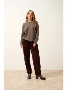 Just Cashmere Kaszmirowy sweter "Ariana" w kolorze szarobrązowym rozmiar: M. Brązowe swetry oversize Just Cashmere, m, bez wzorów, z kaszmiru, bez ramiączek. Za 478,99 zł.
