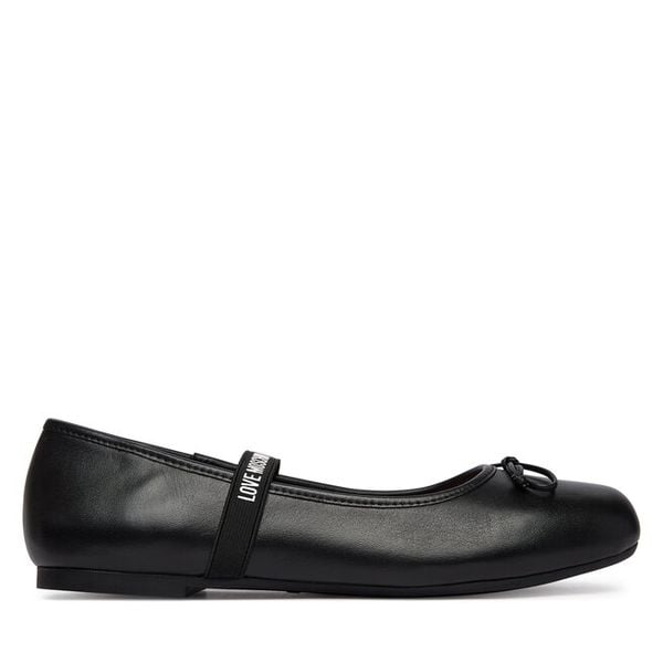 Baleriny LOVE MOSCHINO. Czarne balerinki LOVE MOSCHINO, bez wzorów, bez obcasa, bez zapięcia. Za 456,99 zł.