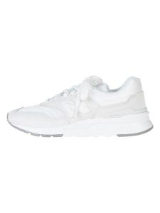 New Balance Skórzane sneakersy w kolorze białym rozmiar: 41,5. Białe trampki New Balance, bez wzorów, bez zapięcia. Za 333,81 zł.