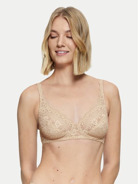 Triumph Biustonosz bezfiszbinowy Amourette 10210704 Beżowy. Brązowe biustonosze Triumph, bez wzorów, z syntetyku. Za 113,00 zł.