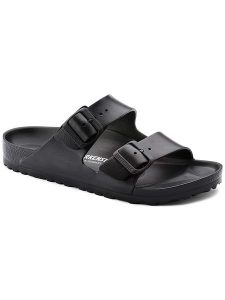Birkenstock Klapki "Arizona" w kolorze czarnym rozmiar: 35. Czarne klapki Birkenstock, bez wzorów, z otwartym noskiem, bez obcasa. Za 230,00 zł.