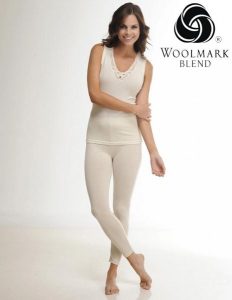 Damskie Legginsy Termoaktywne z Wełny Merino Warstwa Bazowa Woolona. Białe legginsy WOOLONA, bez wzorów, z materiału, długie. Za 171,00 zł.