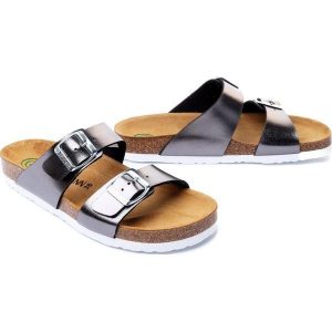 DR. BRINKMANN 700993-9 anthrazit, klapki profilaktyczne damskie. Szare klapki Dr. Brinkmann, bez wzorów, bez obcasa. Za 204,90 zł.