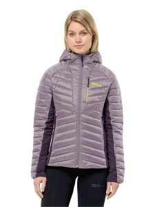 Jack Wolfskin Kurtka pikowana "Routeburn Pro" w kolorze fioletowym rozmiar: L. Różowe kurtki Jack Wolfskin, l, bez wzorów, bez kaptura. Za 382,13 zł.