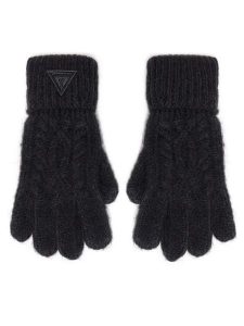 Guess Rękawiczki Damskie AW5211 POL02 Czarny. Czarne rękawiczki Guess, z aplikacjami, z dzianiny. Za 179,99 zł.