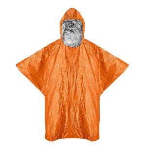 Peleryna poncho termiczne wodoodporne 142 x 96 cm. Brązowe kurtki NEO TOOLS, uniwersalny, bez wzorów, bez kaptura. Za 54,99 zł.