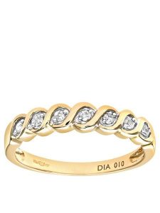 Revoni Złoty pierścionek z diamentami rozmiar: 55. Żółte pierścionki Revoni, z diamentem, złote. Za 1 935,99 zł.