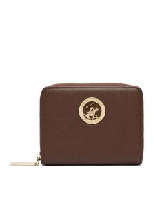 Beverly Hills Polo Club Portfel CEO-BHPC-W1-005-SS26 Brązowy. Brązowe portfele Beverly Hills Polo Club, bez wzorów, z materiału. Za 69,99 zł.