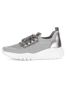 Gabor Skórzane sneakersy w kolorze srebrno-szarym rozmiar: 37,5. Szare trampki Gabor, bez wzorów, bez zapięcia. Za 180,49 zł.