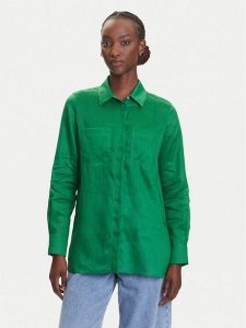 Marella Koszula Agamia 2513111052 Zielony Relaxed Fit. Zielone koszule Marella, bez wzorów, bez kołnierzyka, bez ramiączek. Za 459,99 zł.