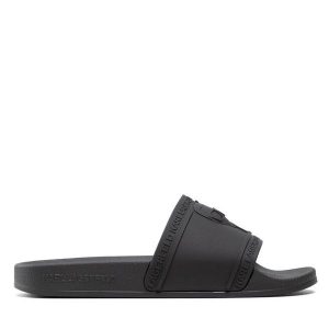 Klapki KARL LAGERFELD. Czarne klapki KARL LAGERFELD, bez wzorów, bez obcasa. Za 239,99 zł.