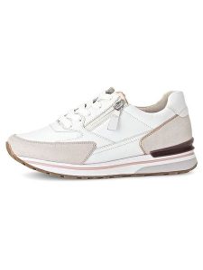 Gabor Skórzane sneakersy w kolorze biało-beżowym rozmiar: 40. Białe trampki Gabor, bez wzorów, bez zapięcia. Za 215,71 zł.