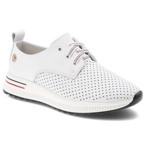 Półbuty damskie Artiker, cholewka ze skóry naturalnej licowej klasyczne wiązanie sportowy fason, białe, 54C1760. Białe półbuty ARTIKER, bez wzorów, ze skóry, bez obcasa, bez zapięcia. Za 189,00 zł.