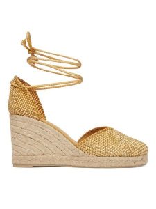 Castañer Espadryle Cora 026131-1003 Beżowy. Brązowe espadryle Castañer, bez wzorów, z materiału, bez obcasa. Za 849,99 zł.