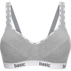 Biustonosz bez fiszbinów (2 szt.), bawełna organiczna bonprix 2x szary melanż. Biustonosze marki bonprix. Za 55,98 zł.