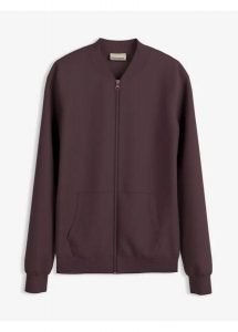 Bluza rozpinana z materiału scuba. Czerwone bluzy bonprix, bez wzorów, bez kaptura. Za 124,99 zł.