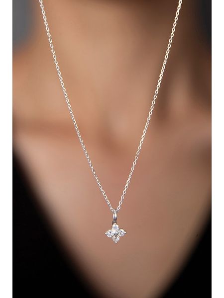 Lodie Silver Srebrny naszyjnik z zawieszką - dł. 43 cm rozmiar: onesize. Szare naszyjniki Lodie Silver, z cyrkonią, srebrne. Za 39,45 zł.